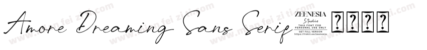 Amore Dreaming Sans Serif字体转换